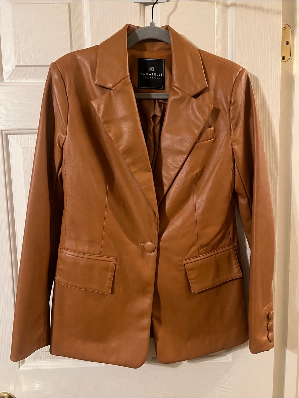 NWOT Bagatelle Collection Tan Single Breasted Fall Blazer Size Small